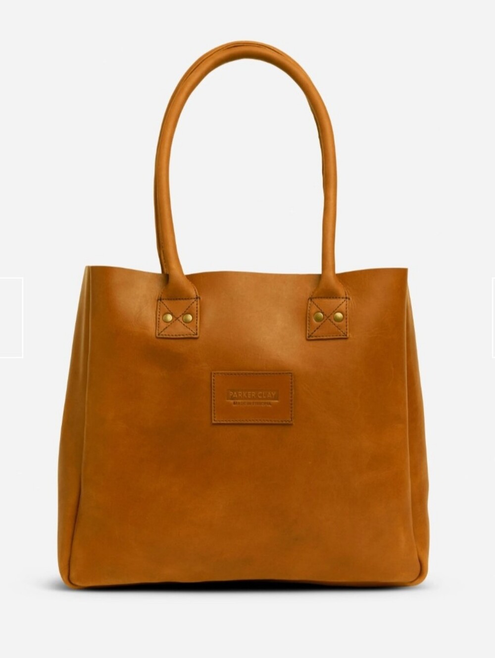 Parker Merkato Signature Full-Grain Leather Tote In Rust Brown